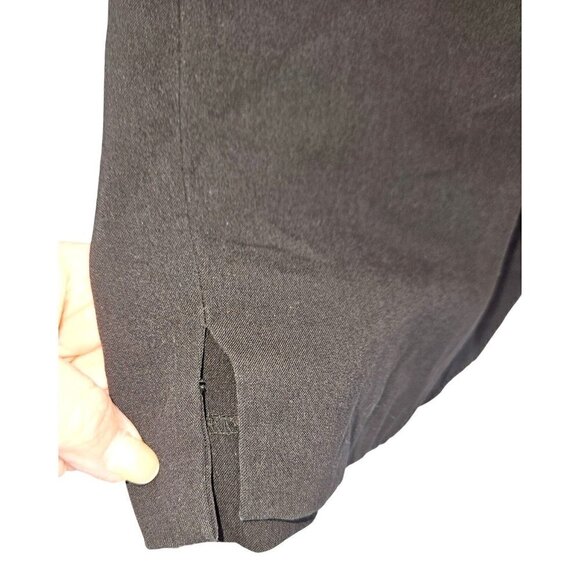 Maggie Barnes Stretch Black Pants Plus Sz 9 Avg 30 32 Elastic Sides Crop Ankle - Picture 7 of 11